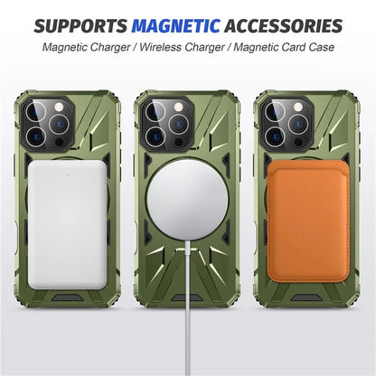 For iPhone 16 Pro Max Case Compatible with MagSafe TPU+PC Kickstand Phone Cover