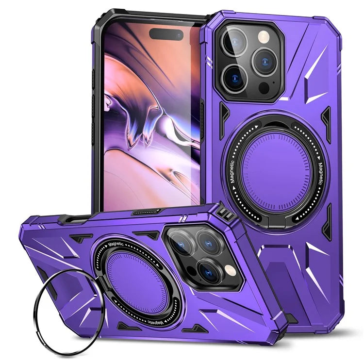 For iPhone 16 Pro Max Case Compatible with MagSafe TPU+PC Kickstand Phone Cover