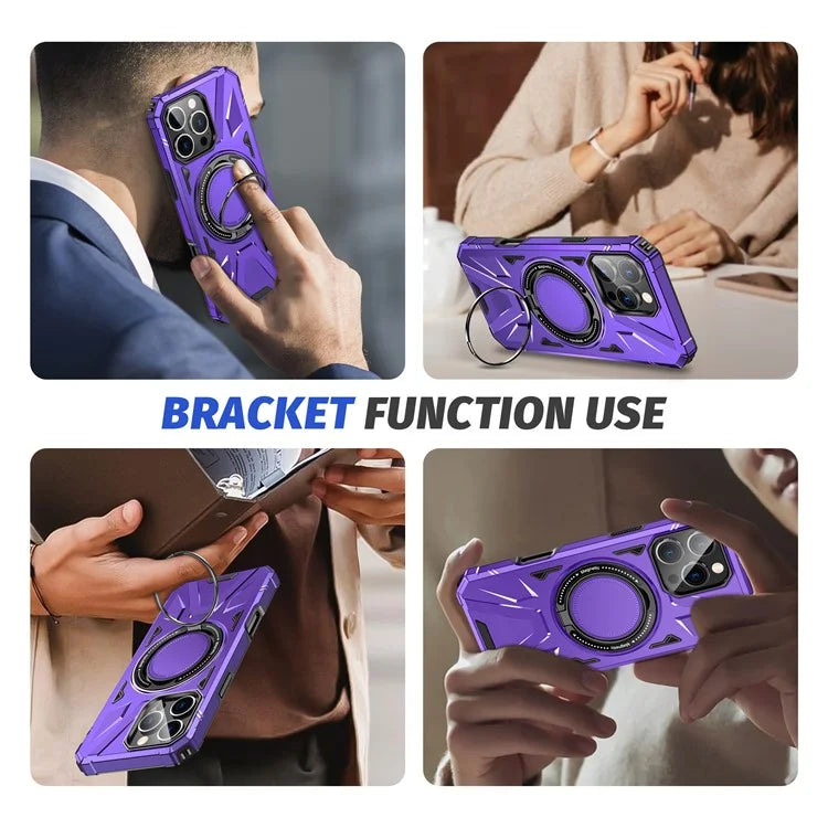 For iPhone 16 Pro Max Case Compatible with MagSafe TPU+PC Kickstand Phone Cover