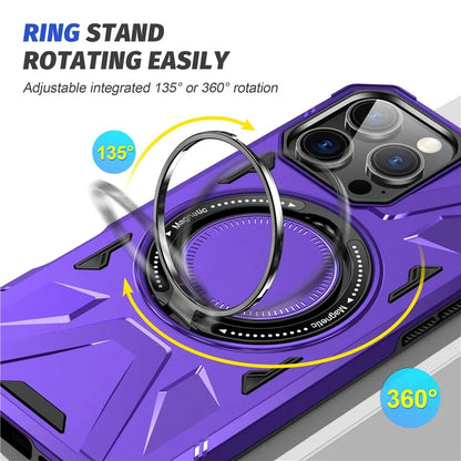 For iPhone 16 Pro Max Case Compatible with MagSafe TPU+PC Kickstand Phone Cover