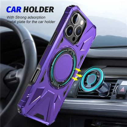 For iPhone 16 Pro Max Case Compatible with MagSafe TPU+PC Kickstand Phone Cover