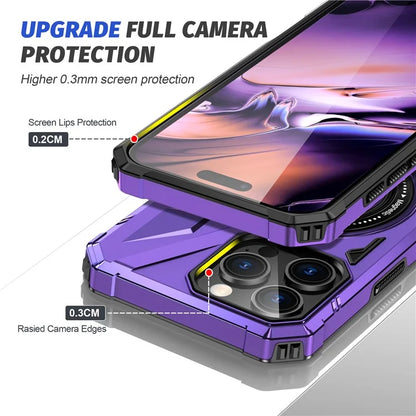 For iPhone 16 Pro Max Case Compatible with MagSafe TPU+PC Kickstand Phone Cover