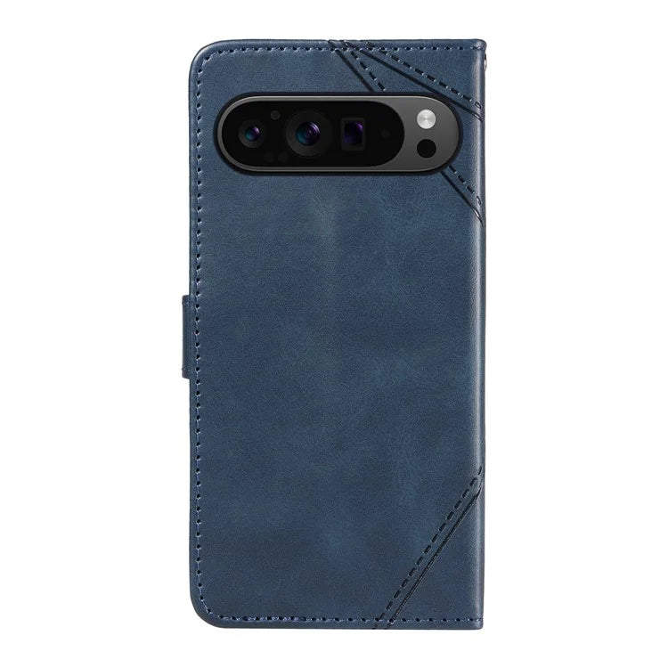 For Google Pixel 9 Pro Case Geometric Line Wallet Leather Phone Cover