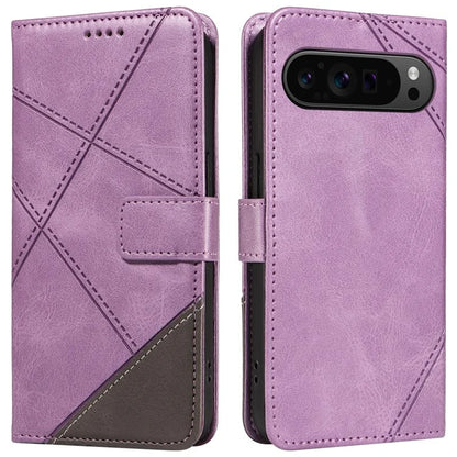 For Google Pixel 9 Pro Case Geometric Line Wallet Leather Phone Cover