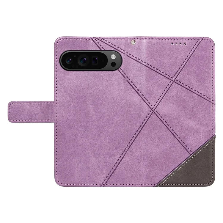 For Google Pixel 9 Pro Case Geometric Line Wallet Leather Phone Cover