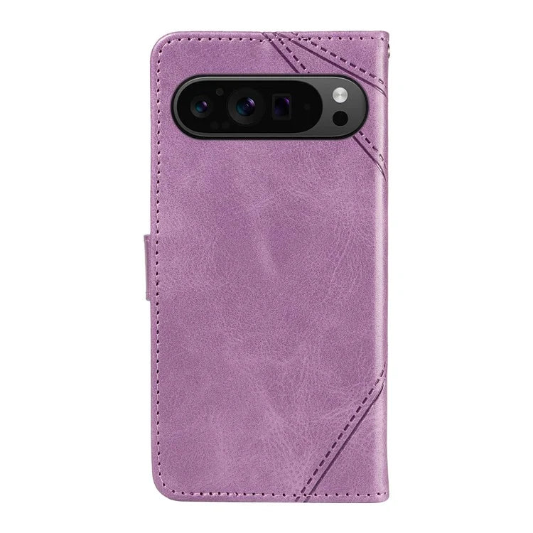 For Google Pixel 9 Pro Case Geometric Line Wallet Leather Phone Cover