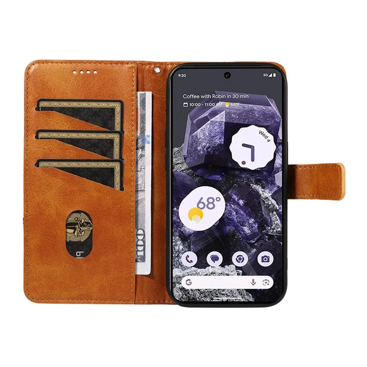 For Google Pixel 9 Pro Case Geometric Line Wallet Leather Phone Cover