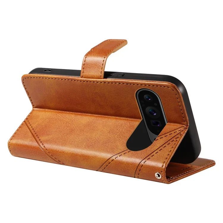 For Google Pixel 9 Pro Case Geometric Line Wallet Leather Phone Cover