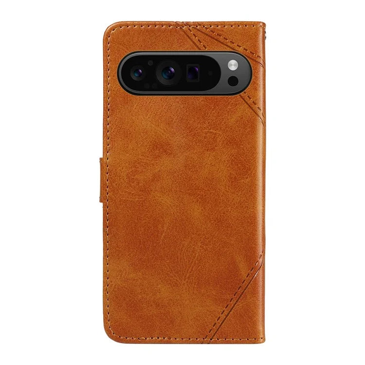 For Google Pixel 9 Pro Case Geometric Line Wallet Leather Phone Cover