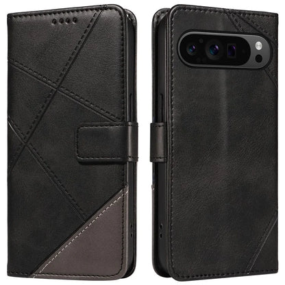 For Google Pixel 9 Pro Case Geometric Line Wallet Leather Phone Cover