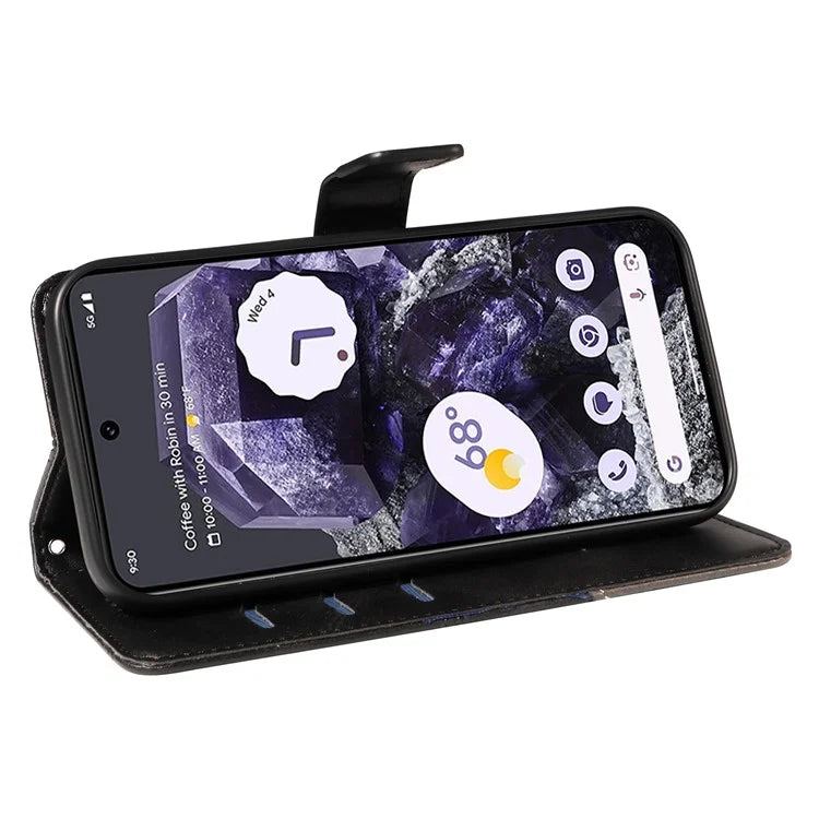 For Google Pixel 9 Pro Case Geometric Line Wallet Leather Phone Cover