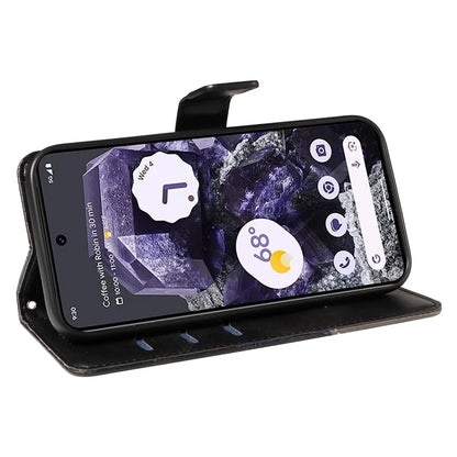 For Google Pixel 9 Pro Case Geometric Line Wallet Leather Phone Cover