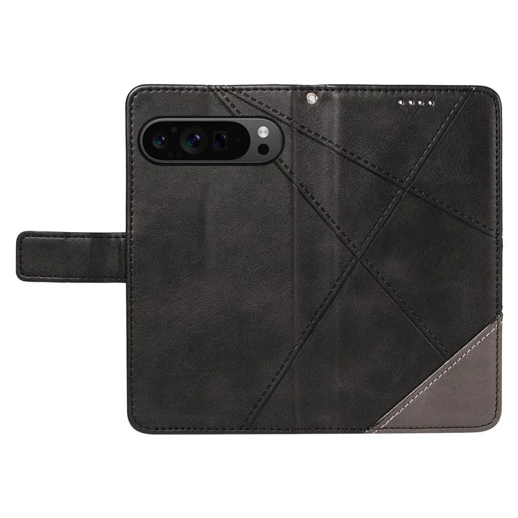 For Google Pixel 9 Pro Case Geometric Line Wallet Leather Phone Cover
