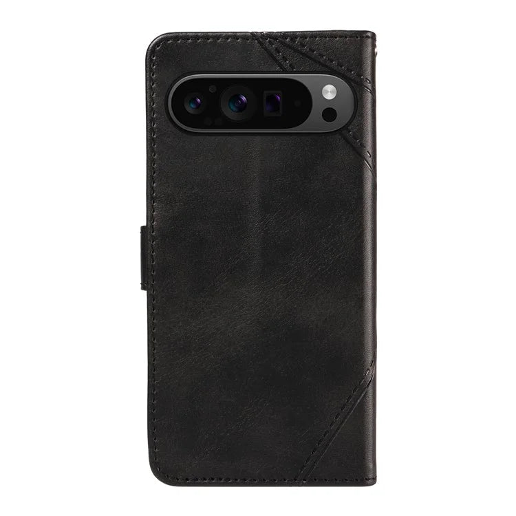 For Google Pixel 9 Pro Case Geometric Line Wallet Leather Phone Cover
