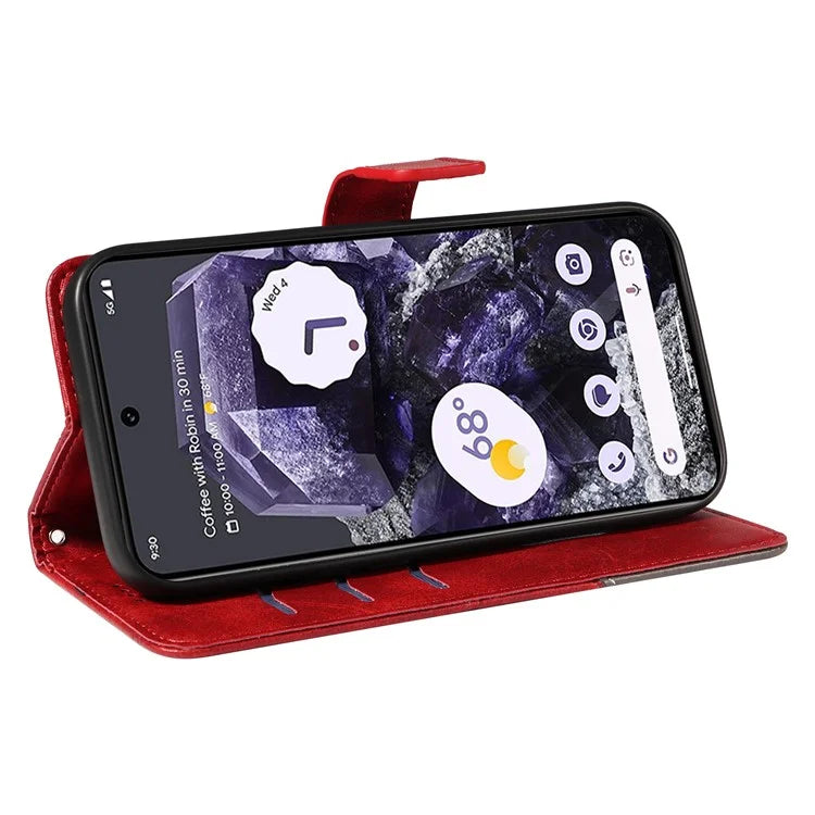 For Google Pixel 9 Pro Case Geometric Line Wallet Leather Phone Cover