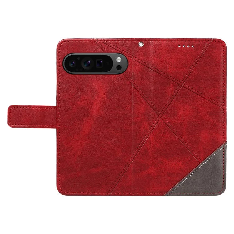 For Google Pixel 9 Pro Case Geometric Line Wallet Leather Phone Cover