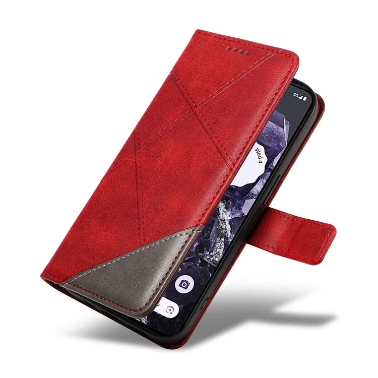 For Google Pixel 9 Pro Case Geometric Line Wallet Leather Phone Cover