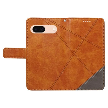 For Google Pixel 8a Case Calf Texture Leather Matte TPU Bumper Phone Cover Geometric Line