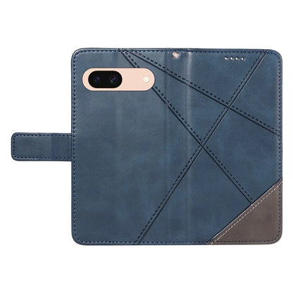 For Google Pixel 8a Case Calf Texture Leather Matte TPU Bumper Phone Cover Geometric Line