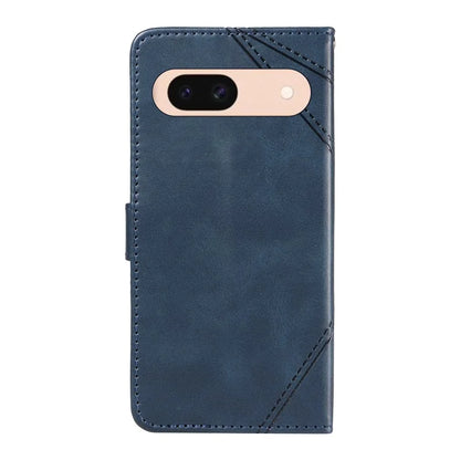For Google Pixel 8a Case Calf Texture Leather Matte TPU Bumper Phone Cover Geometric Line