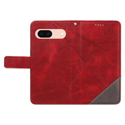 For Google Pixel 8a Case Calf Texture Leather Matte TPU Bumper Phone Cover Geometric Line
