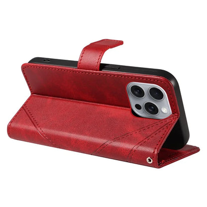 For iPhone 16 Pro Max Case Geometric Shockproof Wallet Leathe Phone Cover