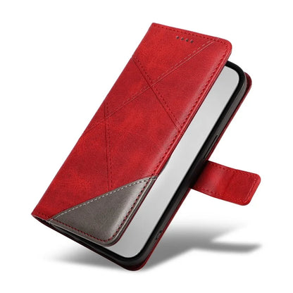 For iPhone 16 Pro Max Case Geometric Shockproof Wallet Leathe Phone Cover
