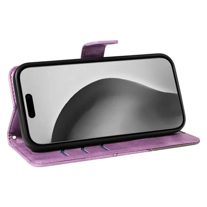 For iPhone 16 Pro Max Case Geometric Shockproof Wallet Leathe Phone Cover