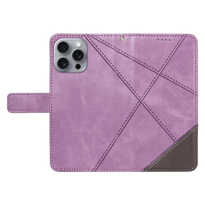 For iPhone 16 Pro Max Case Geometric Shockproof Wallet Leathe Phone Cover