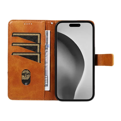 For iPhone 16 Pro Max Case Geometric Shockproof Wallet Leathe Phone Cover