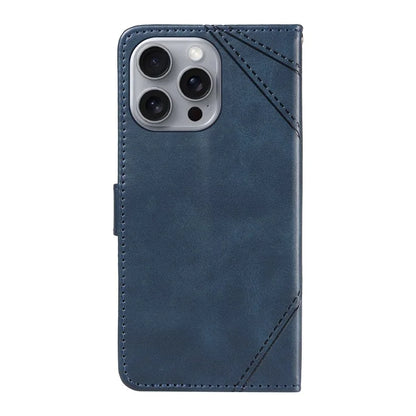 For iPhone 16 Pro Max Case Geometric Shockproof Wallet Leathe Phone Cover