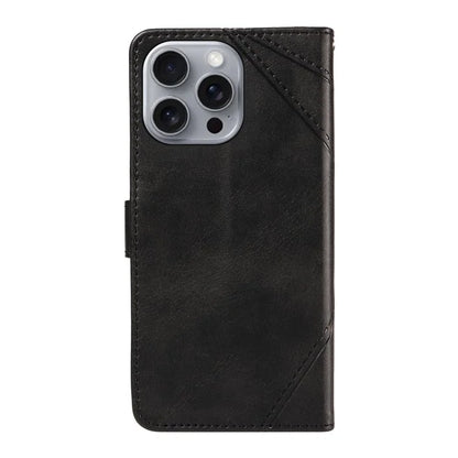 For iPhone 16 Pro Max Case Geometric Shockproof Wallet Leathe Phone Cover