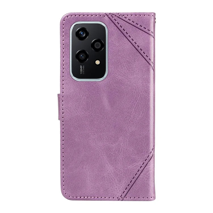 For Honor 200 Lite Case Wallet Stand Leather Phone Cover Geometric Line Imprinted