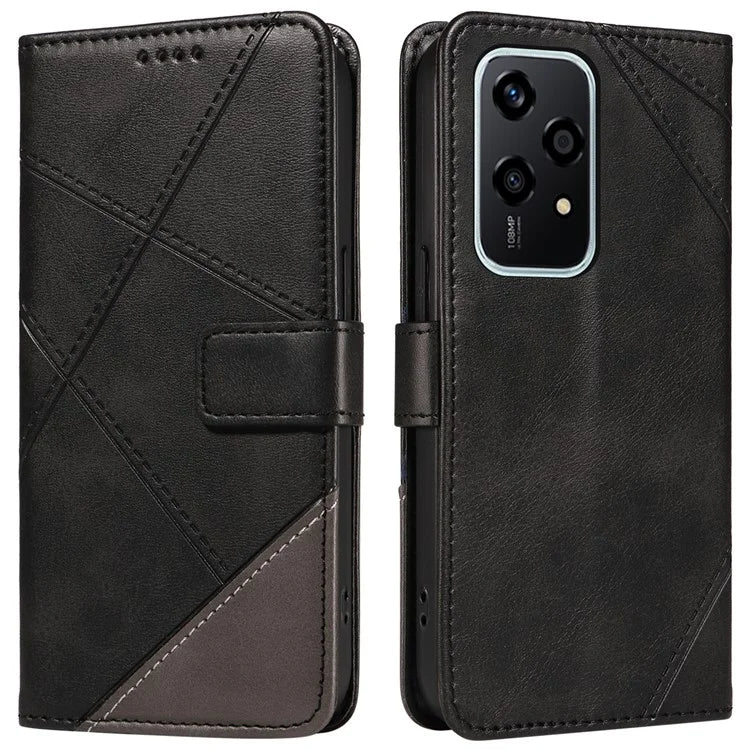 For Honor 200 Lite Case Wallet Stand Leather Phone Cover Geometric Line Imprinted