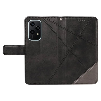 For Honor 200 Lite Case Wallet Stand Leather Phone Cover Geometric Line Imprinted