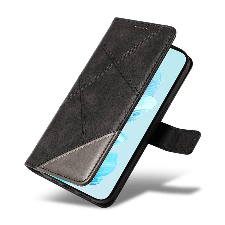 For Honor 200 Lite Case Wallet Stand Leather Phone Cover Geometric Line Imprinted