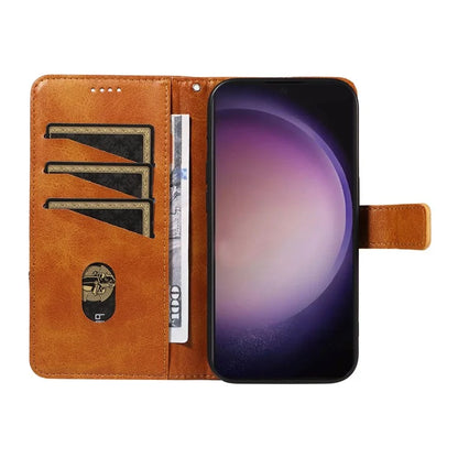 For Samsung Galaxy S24 Ultra Case PU Leather Phone Cover with Card Holder Geometric Line