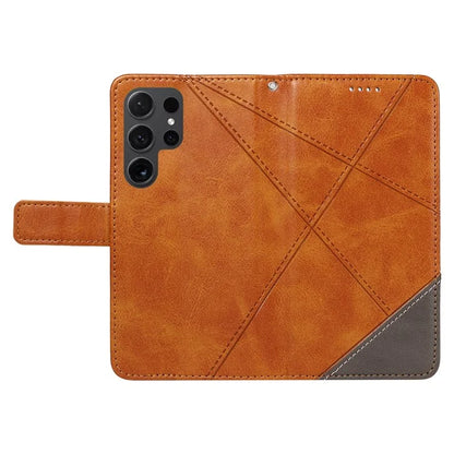 For Samsung Galaxy S24 Ultra Case PU Leather Phone Cover with Card Holder Geometric Line