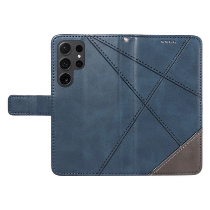 For Samsung Galaxy S24 Ultra Case PU Leather Phone Cover with Card Holder Geometric Line