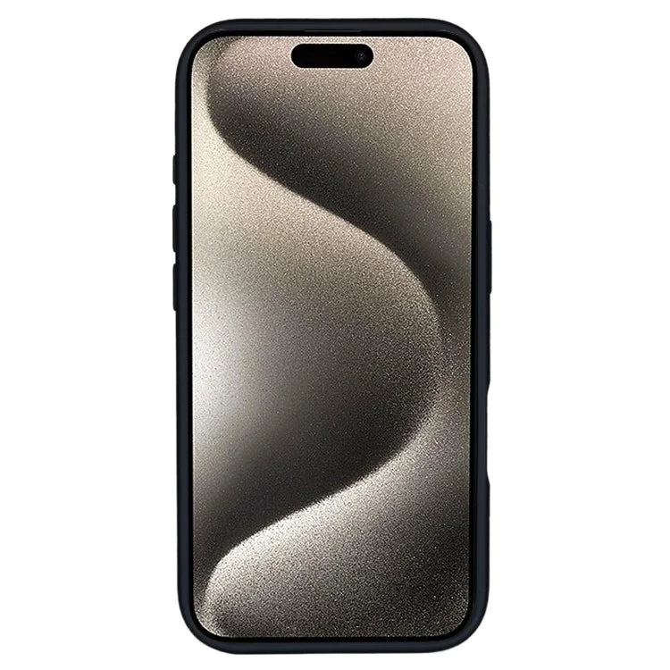 For iPhone 16 Pro Max Magnetic Case TPU+PC Carbon Fiber Texture Phone Cover Rotatable Ring Holder