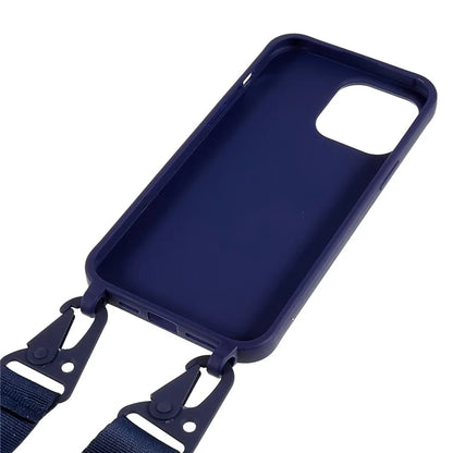 For iPhone 16 Pro Lanyard Case TPU Soft Matte Phone Cover
