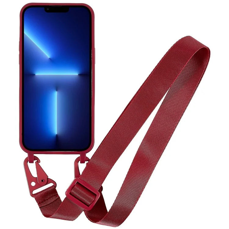 For iPhone 16 Pro Lanyard Case TPU Soft Matte Phone Cover