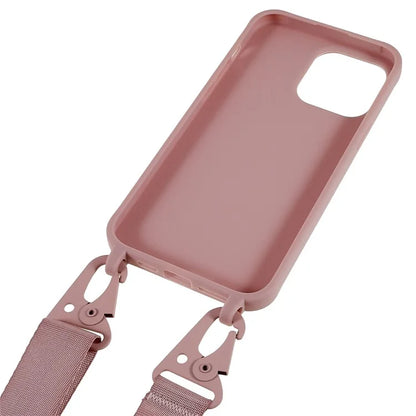For iPhone 16 Pro Lanyard Case TPU Soft Matte Phone Cover