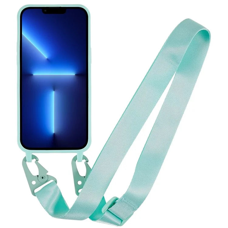 For iPhone 16 Pro Lanyard Case TPU Soft Matte Phone Cover