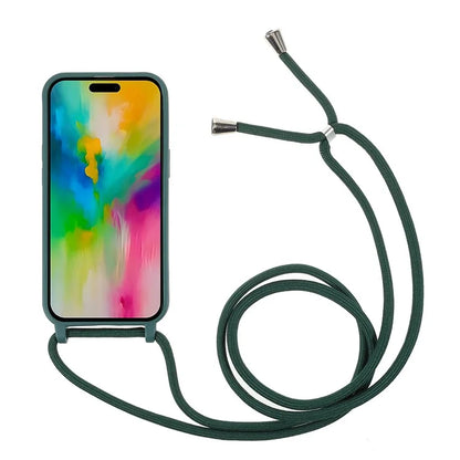 For iPhone 16 Pro Max Case TPU Soft Shockproof Phone Cover with Adjustable Lanyard