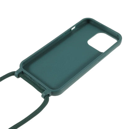 For iPhone 16 Pro Max Case TPU Soft Shockproof Phone Cover with Adjustable Lanyard