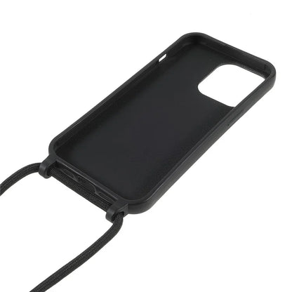 For iPhone 16 Pro Max Case TPU Soft Shockproof Phone Cover with Adjustable Lanyard