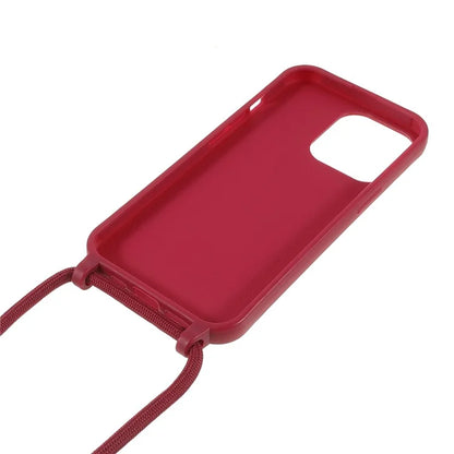 For iPhone 16 Pro Max Case TPU Soft Shockproof Phone Cover with Adjustable Lanyard