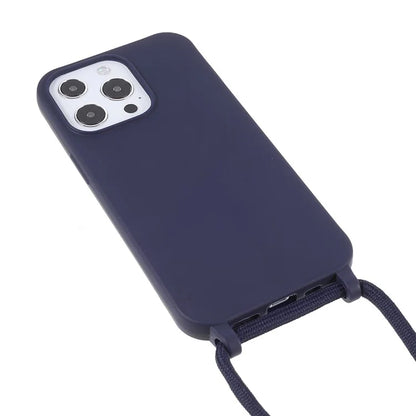 For iPhone 16 Pro Max Case TPU Soft Shockproof Phone Cover with Adjustable Lanyard