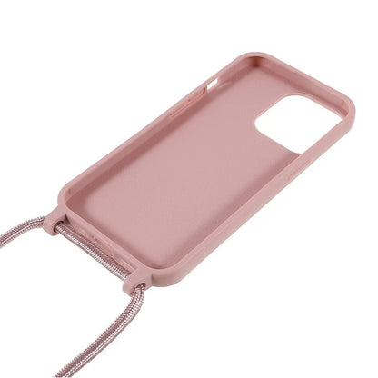 For iPhone 16 Pro Max Case TPU Soft Shockproof Phone Cover with Adjustable Lanyard